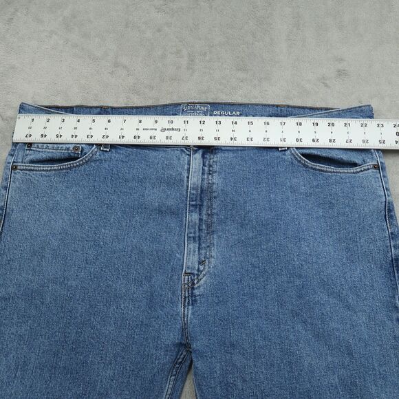 Levi's Signature Gold Jeans Mens Size 46x30 Blue Regular Straight Denim Stretch - Picture 11 of 16